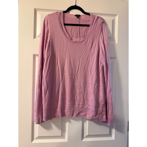 Ann Taylor Sweaters - Ann Taylor Mixed Media Layered Look Sweater Lavender Pink Long Sleeve XL